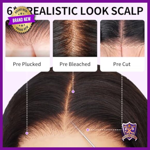 Human Hair Wig Glueless Pre Plucked Bob Loose Body Wave Layered 16in main image 4